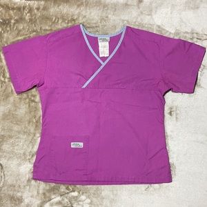 Urbane Scrubs Double Pocket Crossover Top